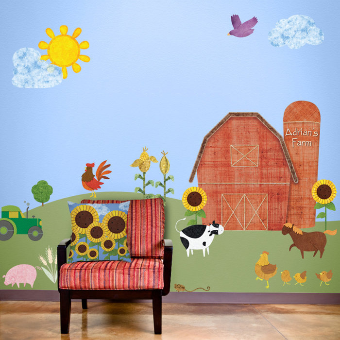 My Wonderful Walls Friendly Farm Wall Mural Wayfair